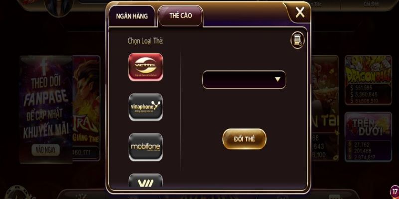 Rút tiền 77Bet Rút tiền thông qua thẻ cào điện thoại